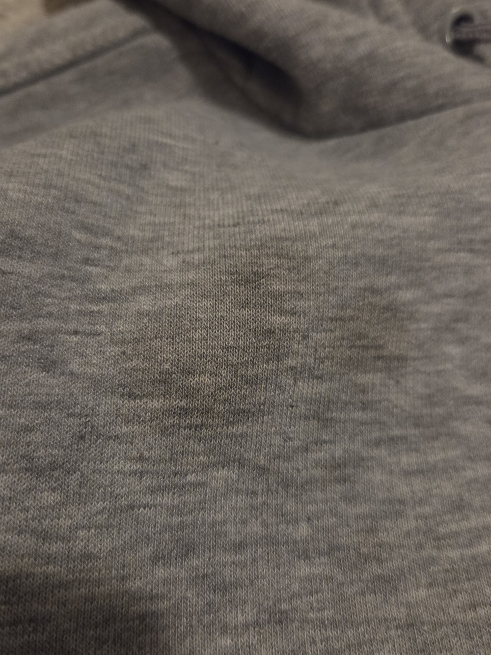 Nike Gray Heather Pullover Hoodie - Men's Classic Swoosh Sweatshirt - Picture 5 of 5